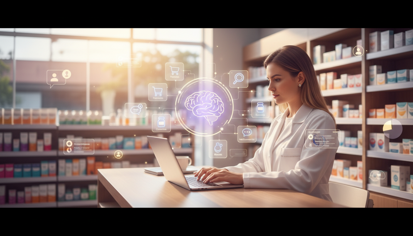 Como organizar os temas de atendimento digital da drogaria com apoio de IA